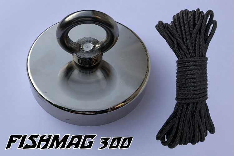 Bergemagnet FISHMAG 300 mit Nylonseil